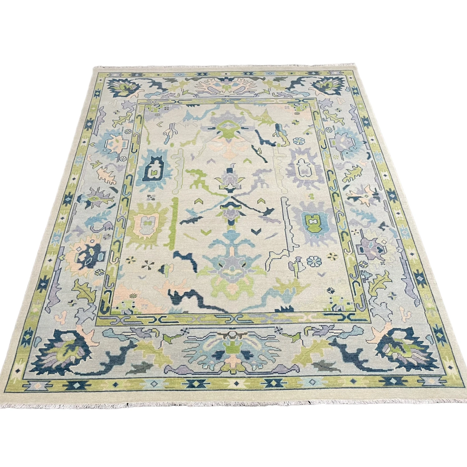 Laurel Oushak Rug In Lime 1 Laurel Oushak Rug In Lime