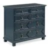 17th Century Chest With Navy Blue Finish