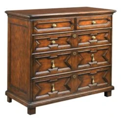 17th Century Chest With Bordeaux Finish