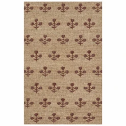 Orchard Bloom Rust Hand Woven Wool And Jute Area Rug