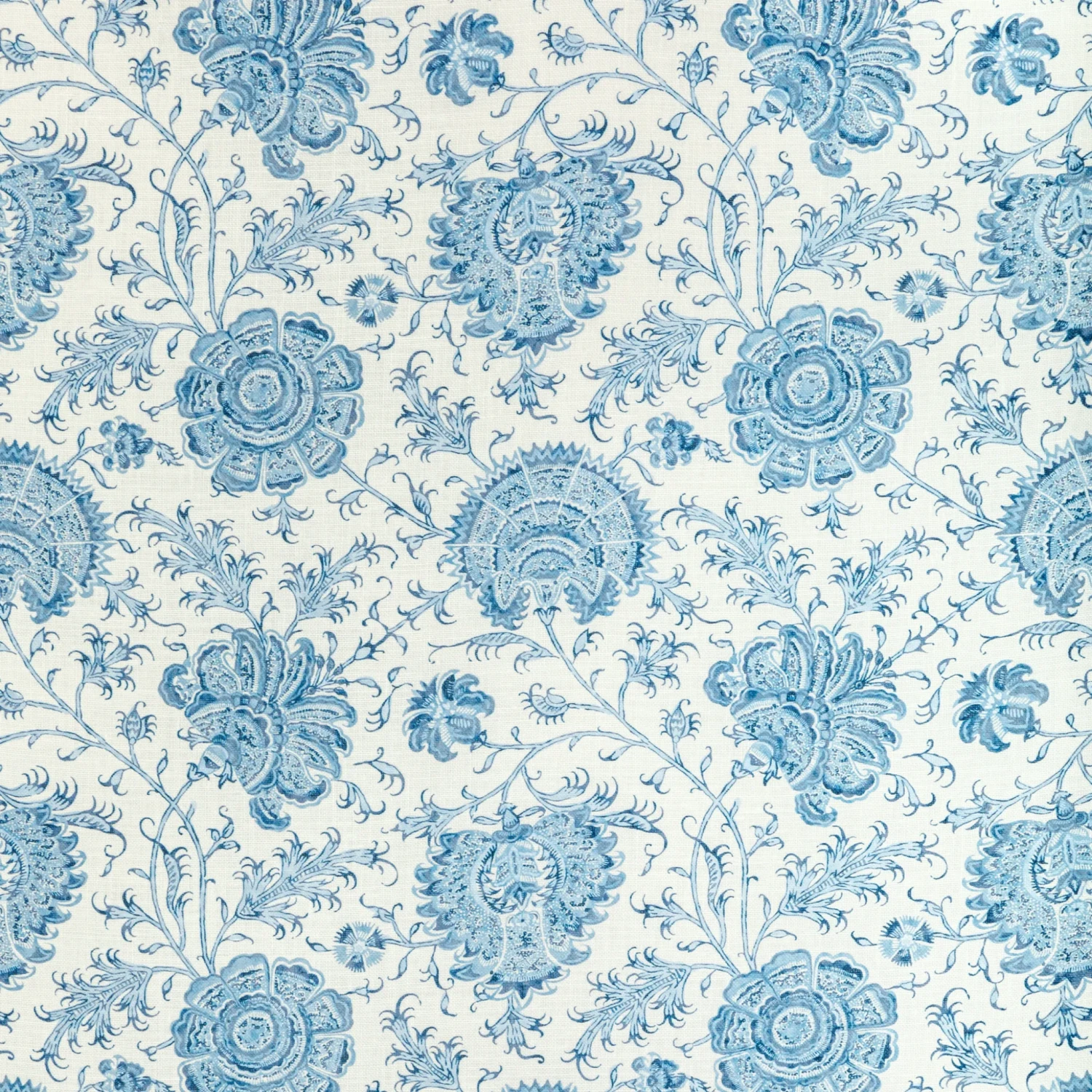 Lee Jofa Indiennes Floral Delft Print Decorative Fabric 1 Lee Jofa Indiennes Floral Delft Print Decorative Fabric