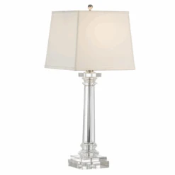 Round Crystal Column Table Lamp