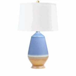 Tupelo Lamp In Light Blue & Brown
