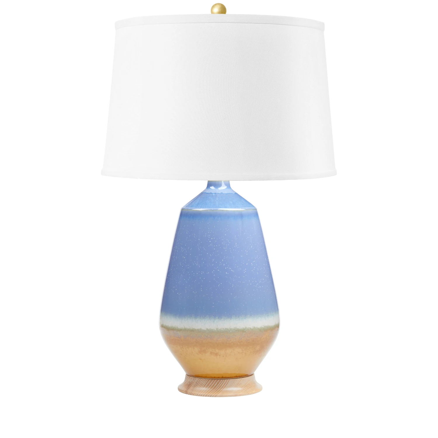 Tupelo Lamp In Light Blue & Brown 1 Tupelo Lamp In Light Blue & Brown