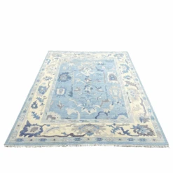 Scarlett Oushak Rug In Sky Blue