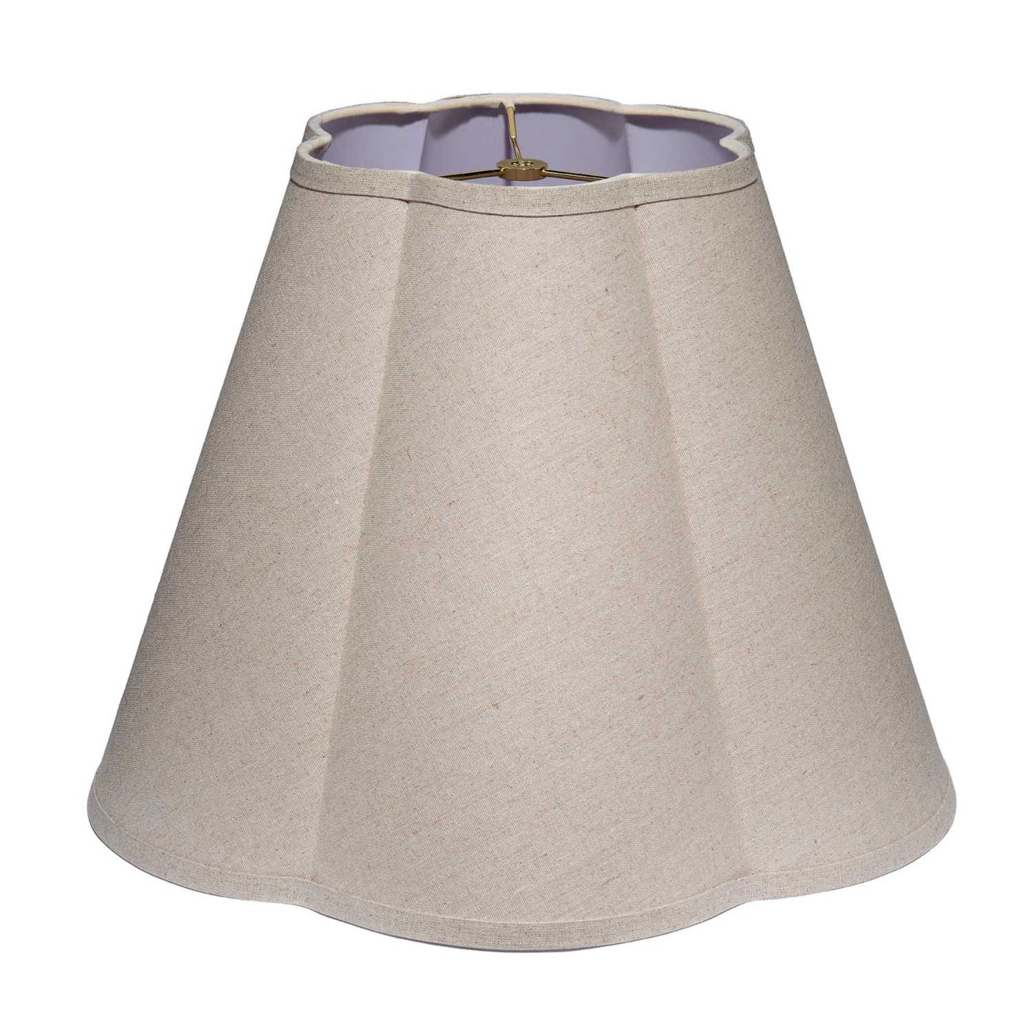Natural Linen Scalloped Lamp Shade 5 Natural Linen Scalloped Lamp Shade - Image 5