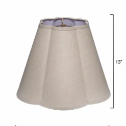 Natural Linen Scalloped Lamp Shade 14 Natural Linen Scalloped Lamp Shade -Famous Furniture Store 2SCAL 255LG 2