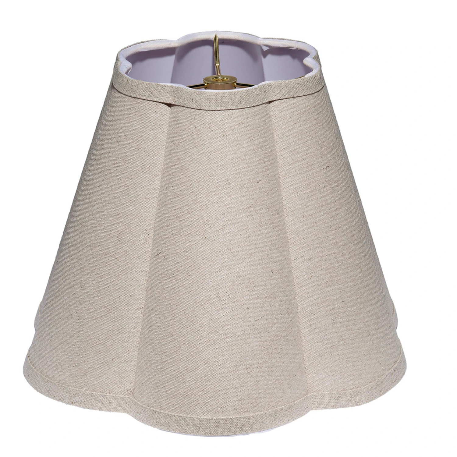 Natural Linen Scalloped Lamp Shade 1 Natural Linen Scalloped Lamp Shade