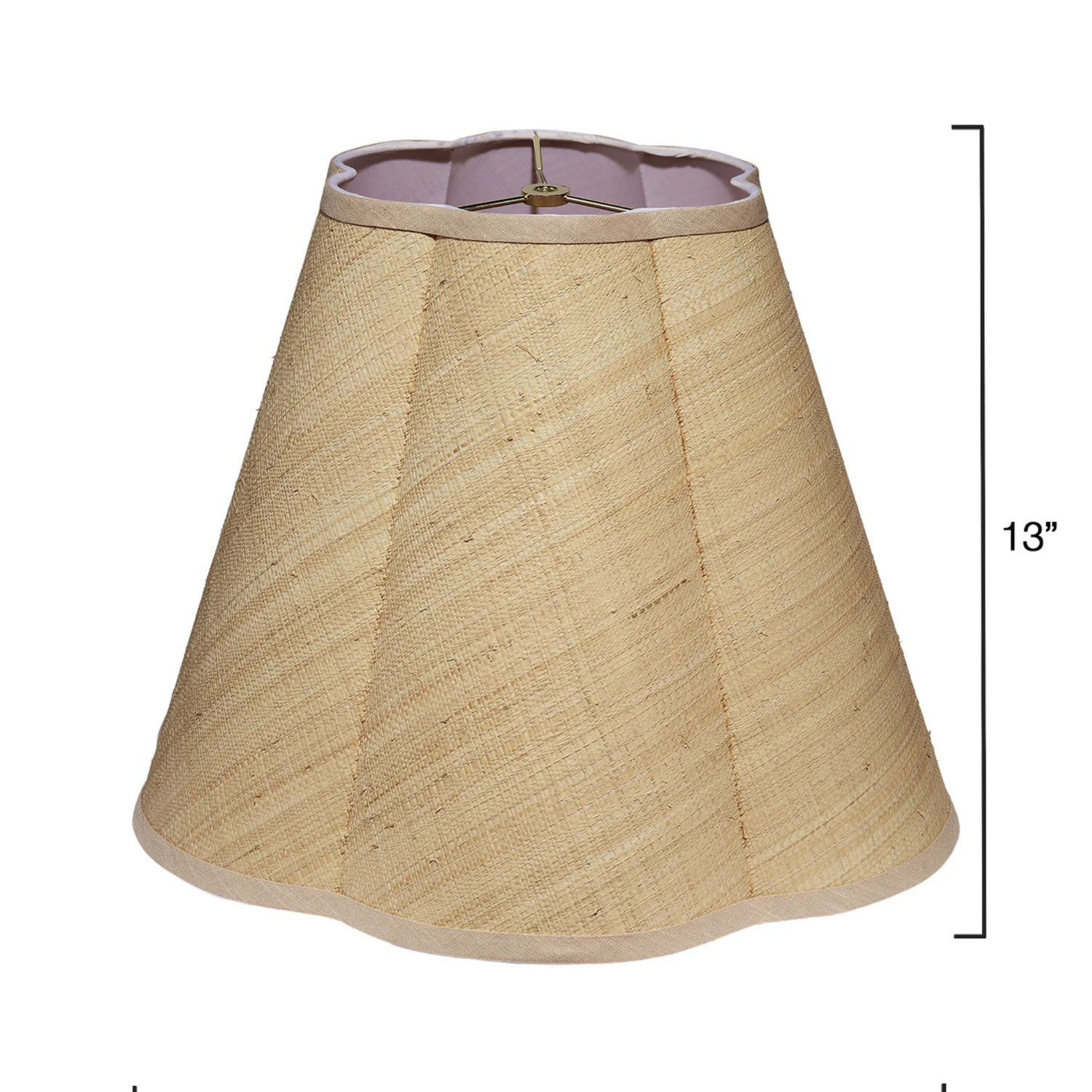 Raffia Scalloped Lamp Shade 5 Raffia Scalloped Lamp Shade - Image 5