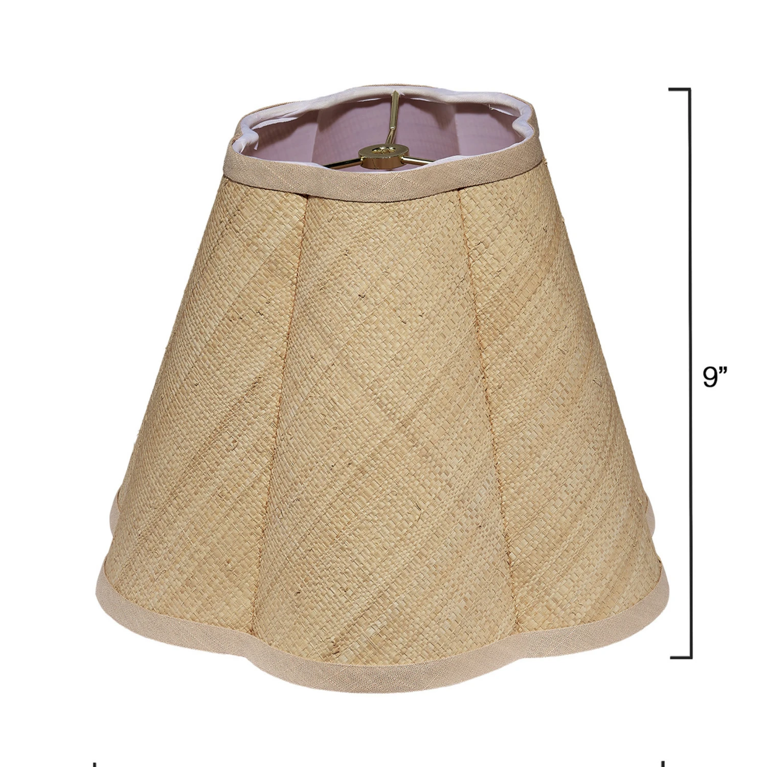 Raffia Scalloped Lamp Shade 2 Raffia Scalloped Lamp Shade - Image 2