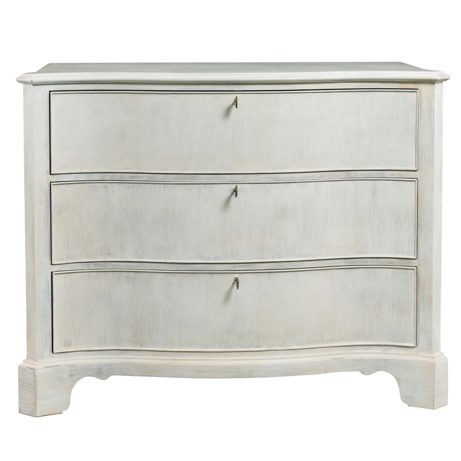 Mahogany And Maple Three Drawer Little Chest In Seaglass Finish 4 Mahogany And Maple Three Drawer Little Chest In Seaglass Finish - Image 4