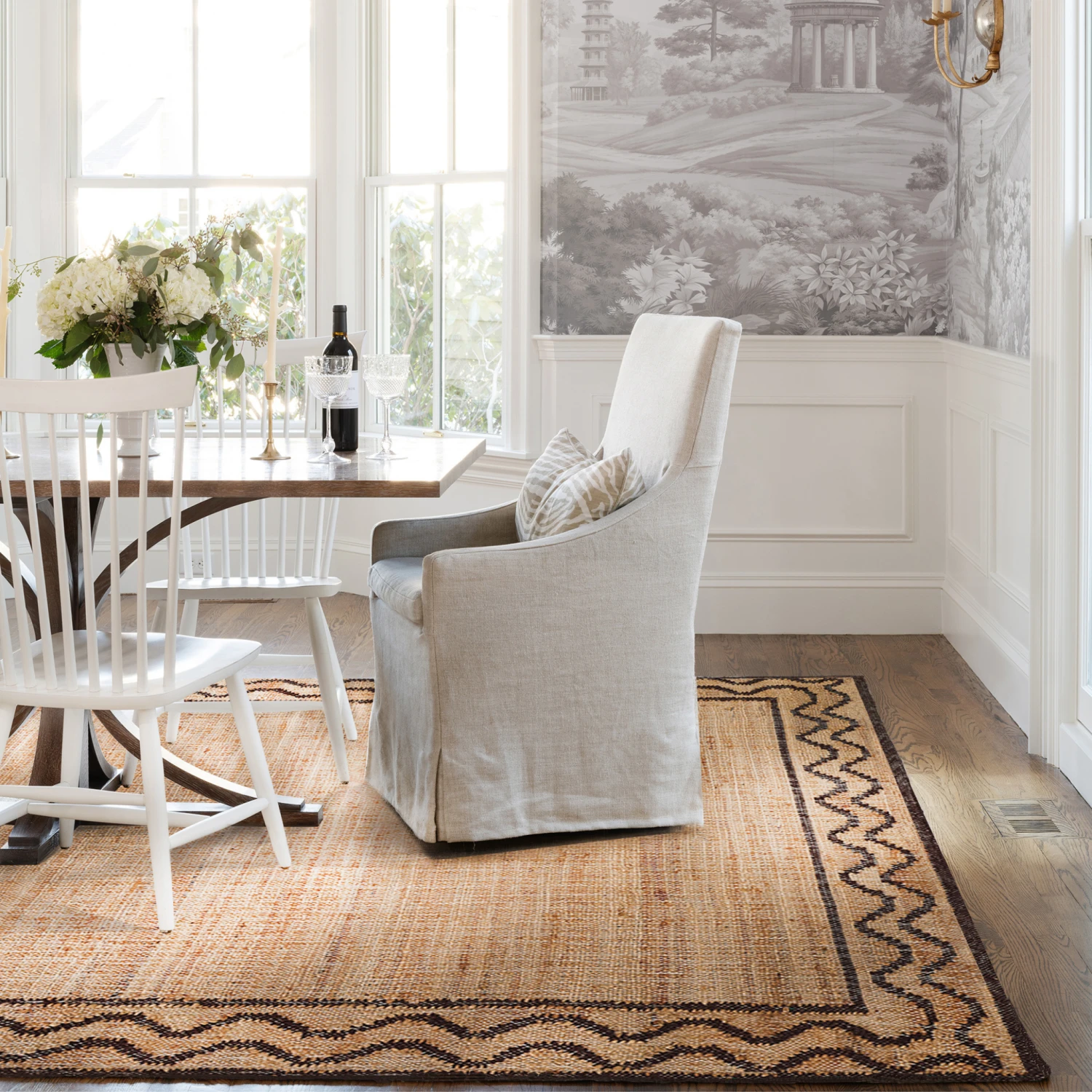 Orchard Ripple Brown Hand Woven Wool And Jute Area Rug 2 Orchard Ripple Brown Hand Woven Wool And Jute Area Rug - Image 2