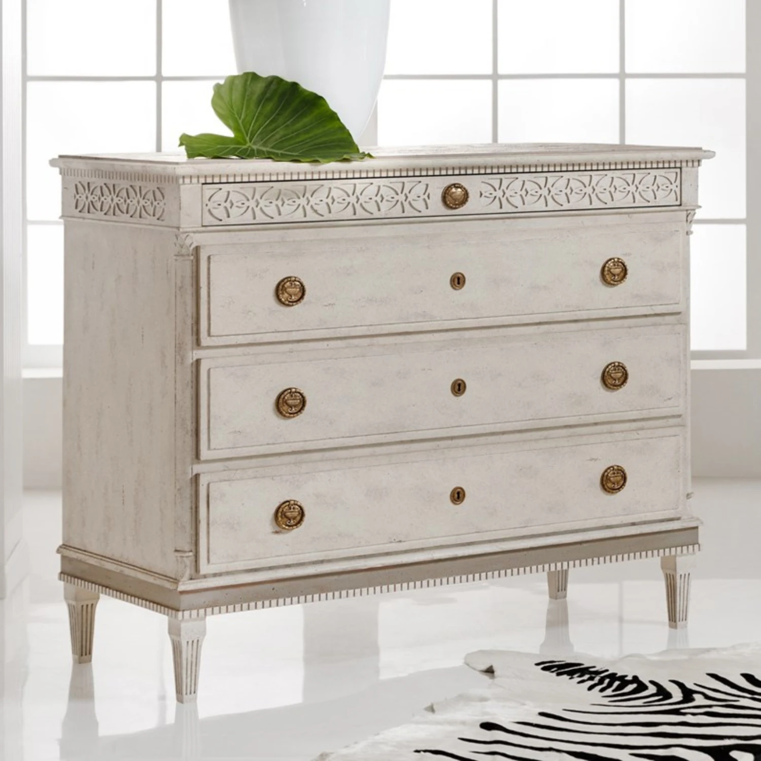 Modern History Large Gustavian Four Drawer Commode 2 Modern History Large Gustavian Four Drawer Commode - Image 2