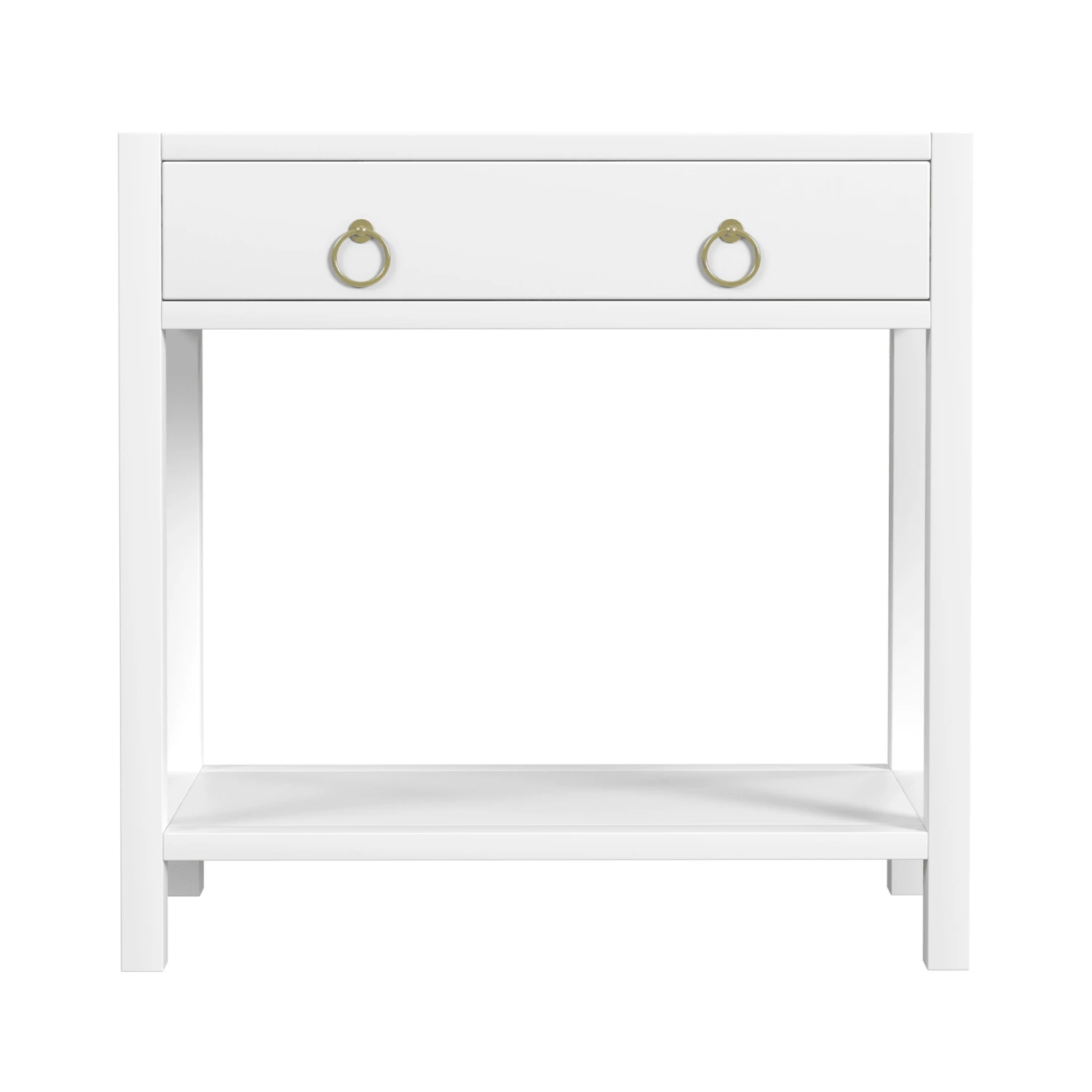30" White Single Drawer Wood Nightstand 1 30" White Single Drawer Wood Nightstand