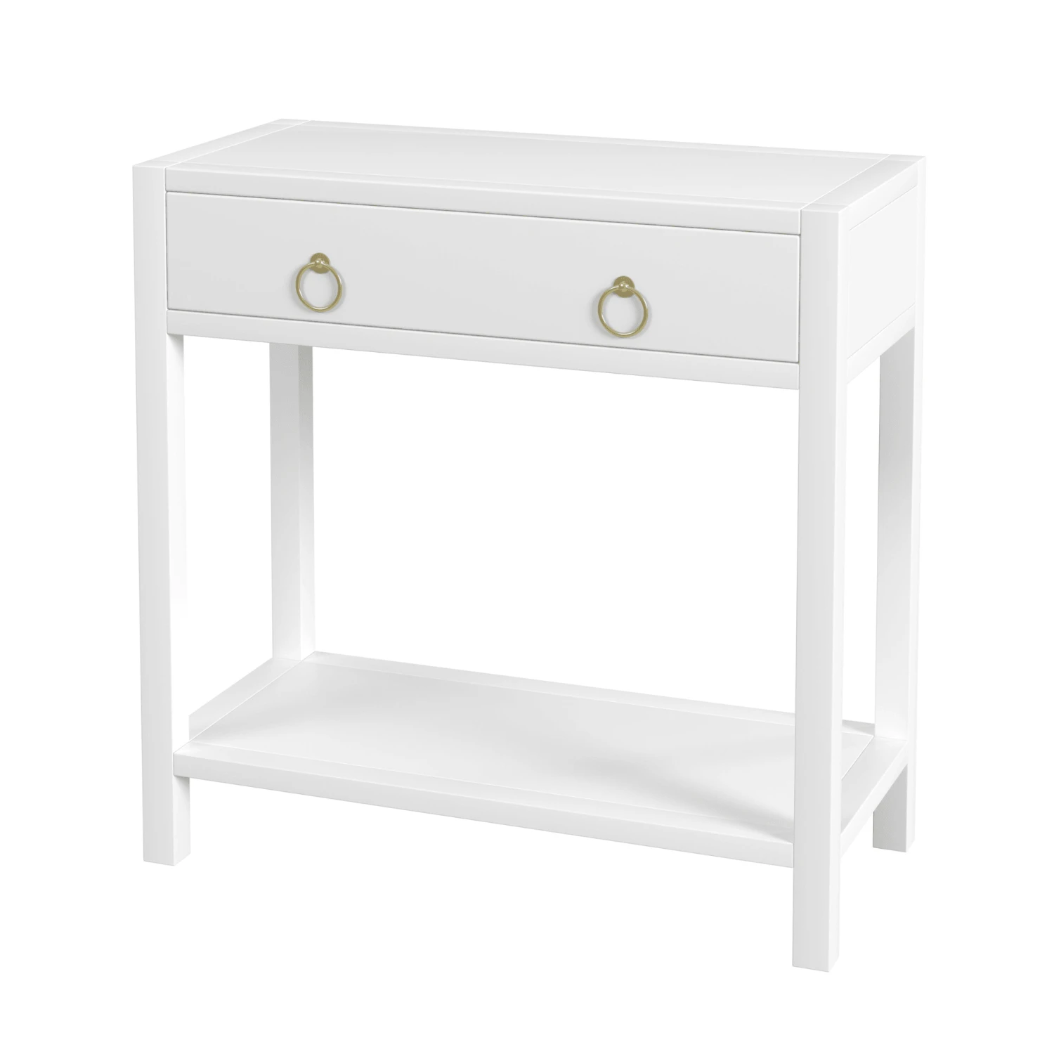 30" White Single Drawer Wood Nightstand 3 30" White Single Drawer Wood Nightstand - Image 3