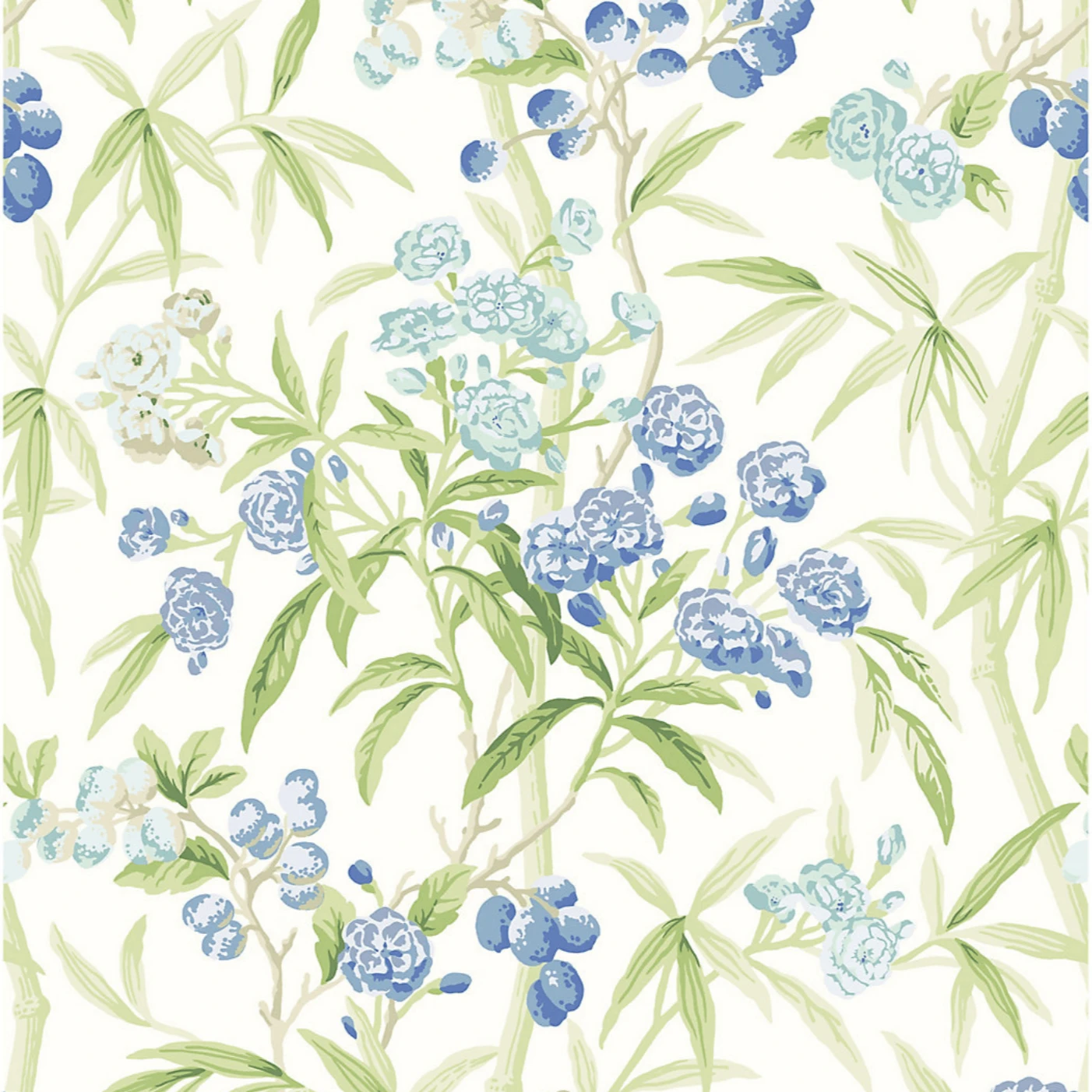 Lanai Wallcovering In Lagoon In Blue, Green, Aqua & Cream 1 Lanai Wallcovering In Lagoon In Blue, Green, Aqua & Cream