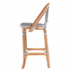Lila Rattan Gray & White Striped Bar Stool 11 Lila Rattan Gray & White Striped Bar Stool -Famous Furniture Store 3715144 3