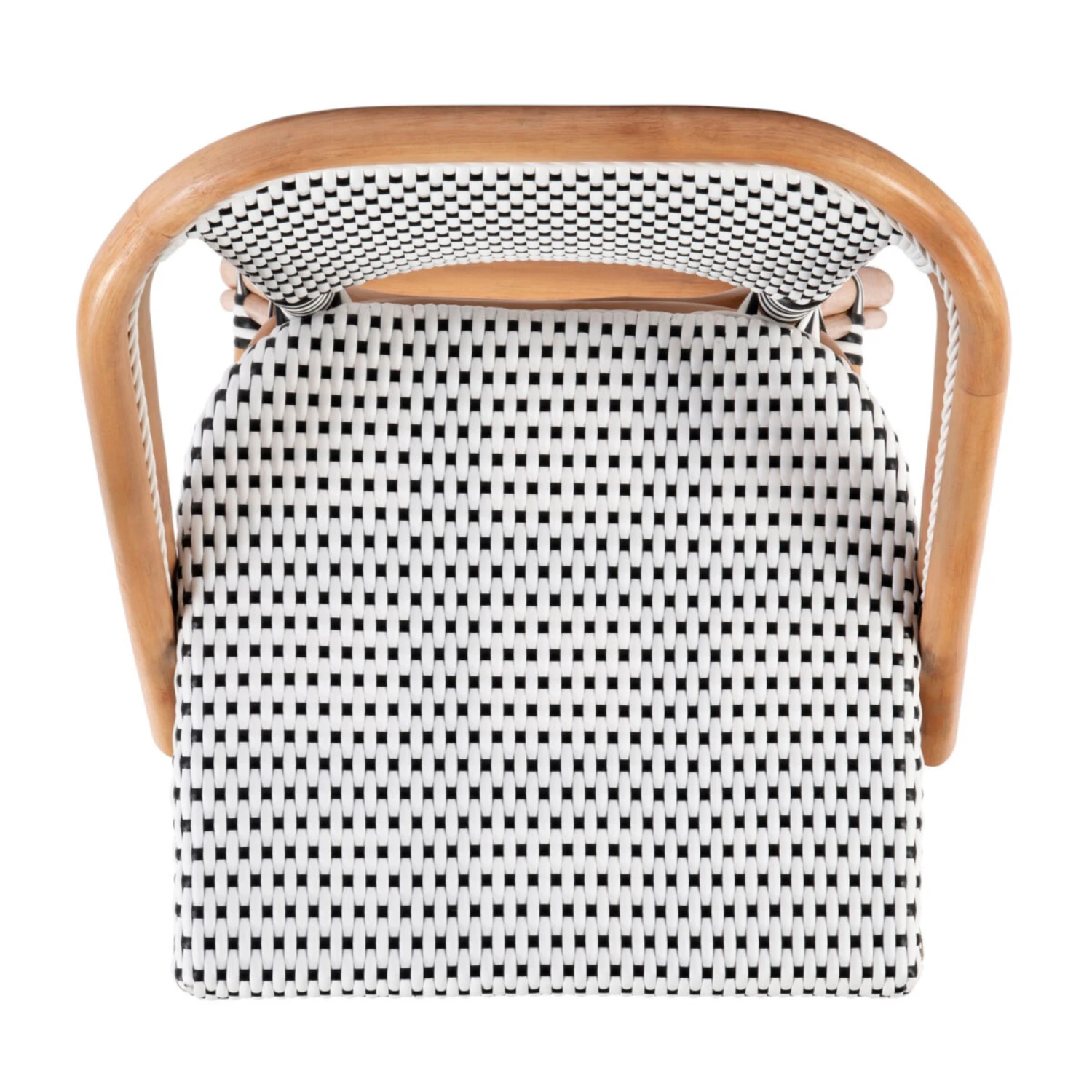 Lila Rattan Black & White Bar Stool 3 Lila Rattan Black & White Bar Stool - Image 3