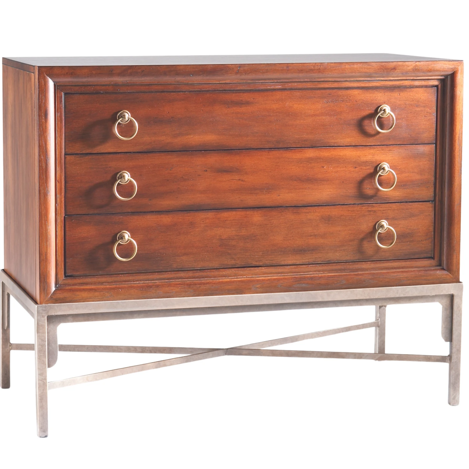 Three Drawer Chest On Antique Gold Finished Base 1 Three Drawer Chest On Antique Gold Finished Base