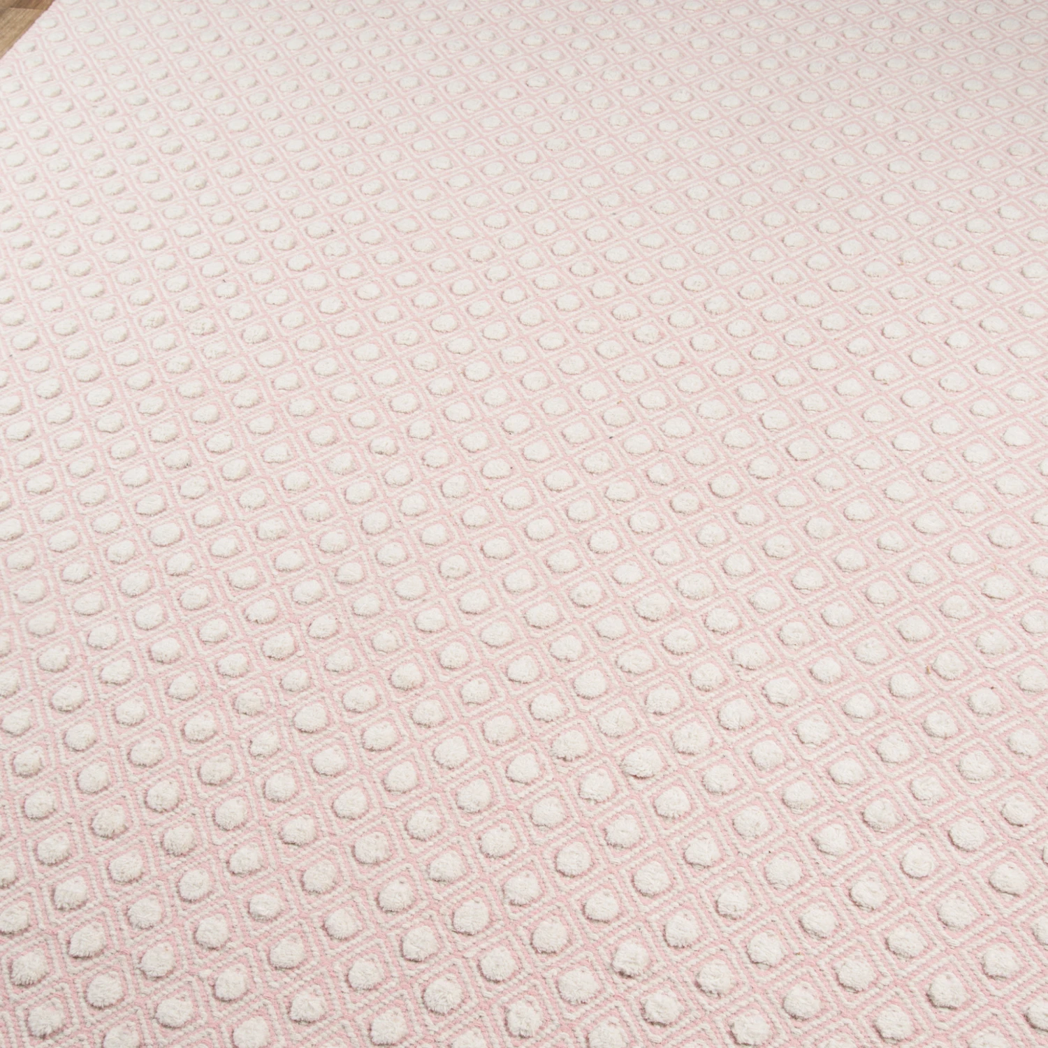 Langdon Windsor Pink Hand Woven Wool Area Rug 5 Langdon Windsor Pink Hand Woven Wool Area Rug - Image 5