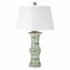 Princess Mantel Vase Lamp With Green Scene