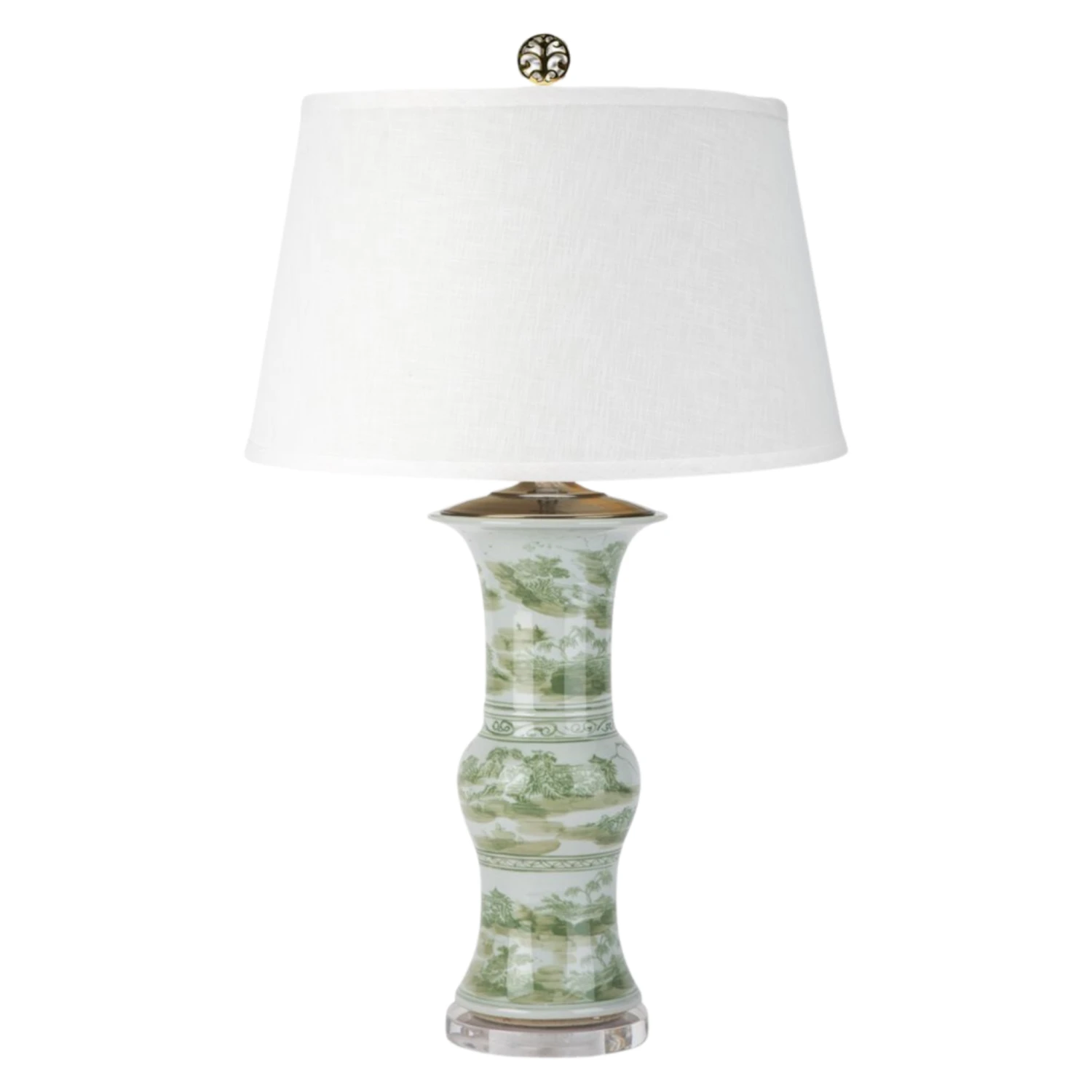 Princess Mantel Vase Lamp With Green Scene 1 Princess Mantel Vase Lamp With Green Scene