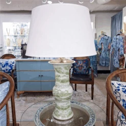 Princess Mantel Vase Lamp With Green Scene 7 Princess Mantel Vase Lamp With Green Scene -Famous Furniture Store 51144 LA 2