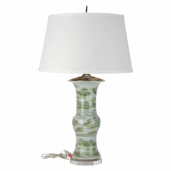 Princess Mantel Vase Lamp With Green Scene 8 Princess Mantel Vase Lamp With Green Scene -Famous Furniture Store 51144 LA 3
