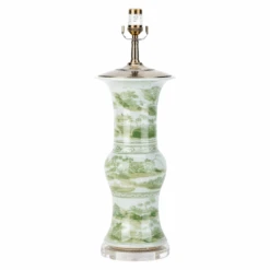 Princess Mantel Vase Lamp With Green Scene 9 Princess Mantel Vase Lamp With Green Scene -Famous Furniture Store 51144 LA 5