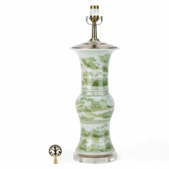 Princess Mantel Vase Lamp With Green Scene 10 Princess Mantel Vase Lamp With Green Scene -Famous Furniture Store 51144 LA 6