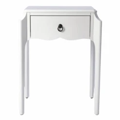 Wilshire One Drawer Traditional Nightstand In White