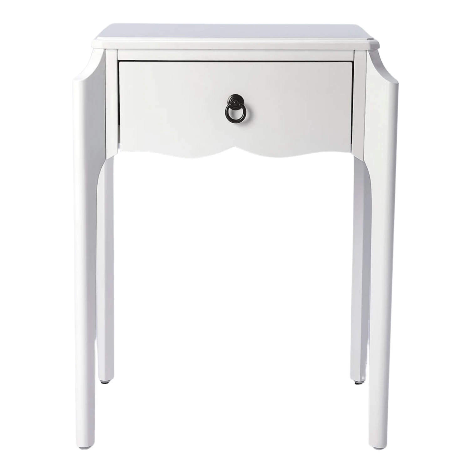 Wilshire One Drawer Traditional Nightstand In White 1 Wilshire One Drawer Traditional Nightstand In White