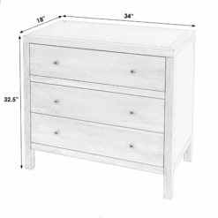 Nora Three Drawer Dresser In White 13 Nora Three Drawer Dresser In White -Famous Furniture Store 5731304