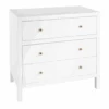 Nora Three Drawer Dresser In White