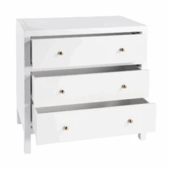 Nora Three Drawer Dresser In White 9 Nora Three Drawer Dresser In White -Famous Furniture Store 5731304 7