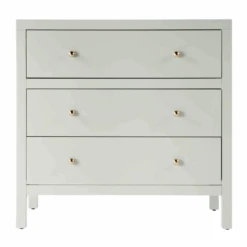 Nora Three Drawer Dresser In Sage Green