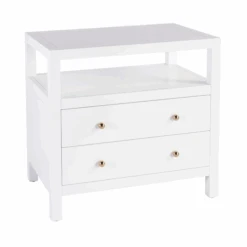 Nora Two Drawer Nighstand In White 10 Nora Two Drawer Nighstand In White -Famous Furniture Store 5732304 2