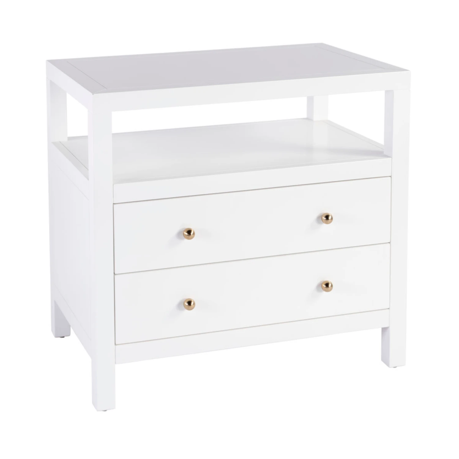 Nora Two Drawer Nighstand In White 3 Nora Two Drawer Nighstand In White - Image 3
