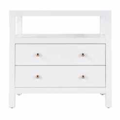 Nora Two Drawer Nighstand In White
