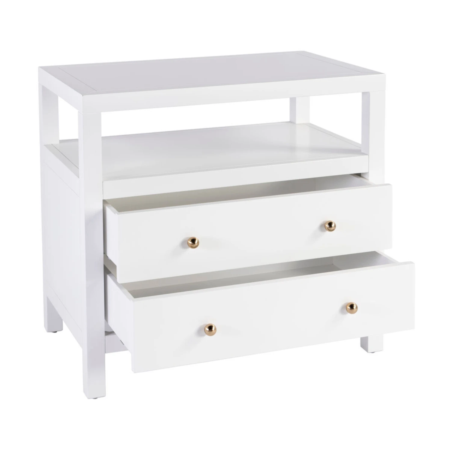 Nora Two Drawer Nighstand In White 8 Nora Two Drawer Nighstand In White - Image 8