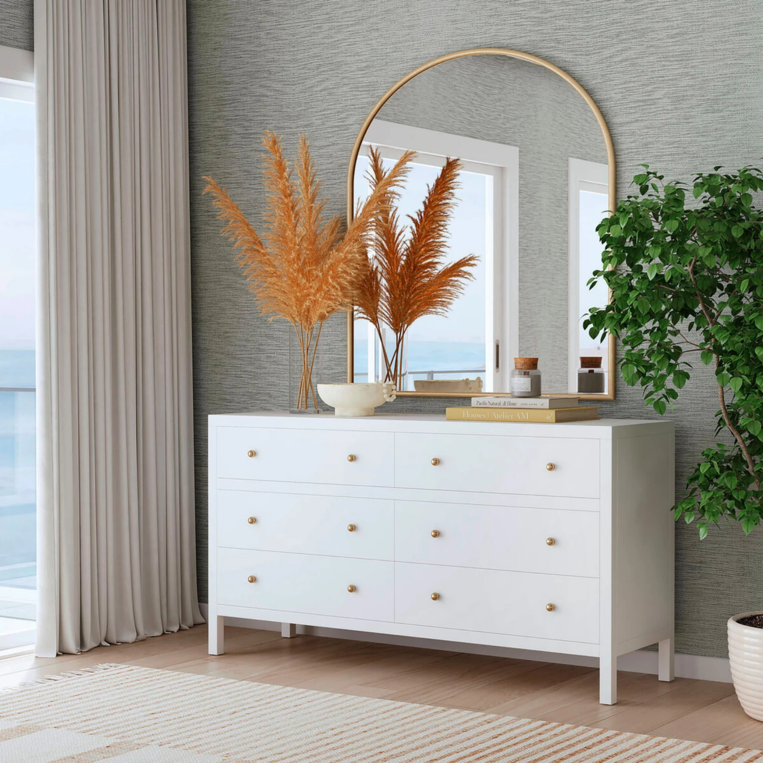 Nora Six Drawer Dresser In White 2 Nora Six Drawer Dresser In White - Image 2