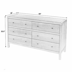 Nora Six Drawer Dresser In White 13 Nora Six Drawer Dresser In White -Famous Furniture Store 5733304 6