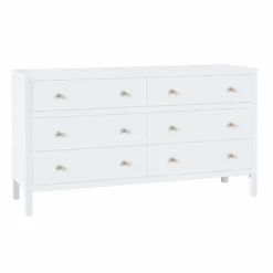 Nora Six Drawer Dresser In White 9 Nora Six Drawer Dresser In White -Famous Furniture Store 5733304 7