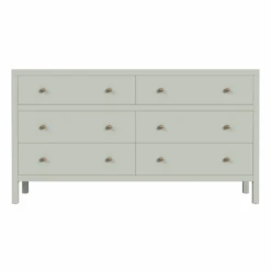 Nora Six Drawer Dresser In Sage Green