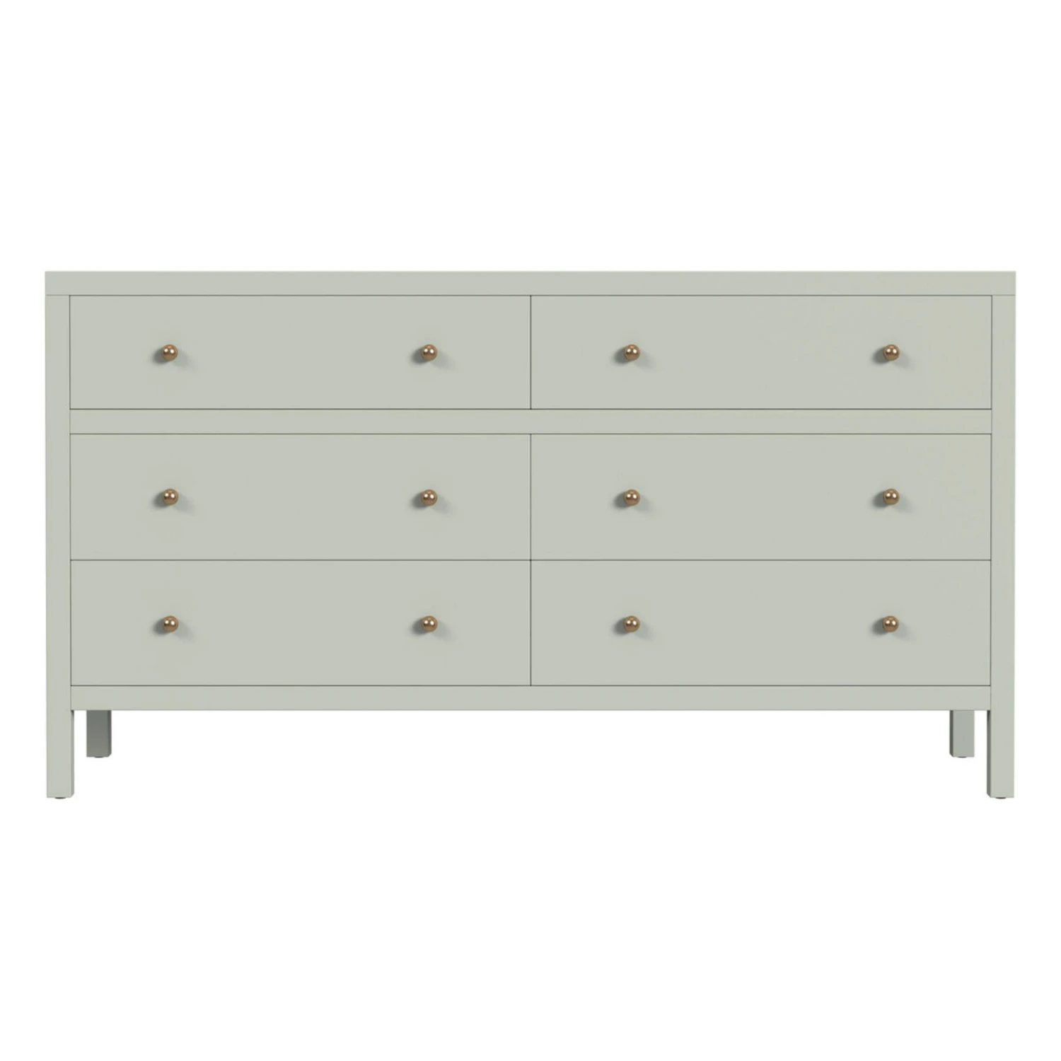 Nora Six Drawer Dresser In Sage Green 1 Nora Six Drawer Dresser In Sage Green