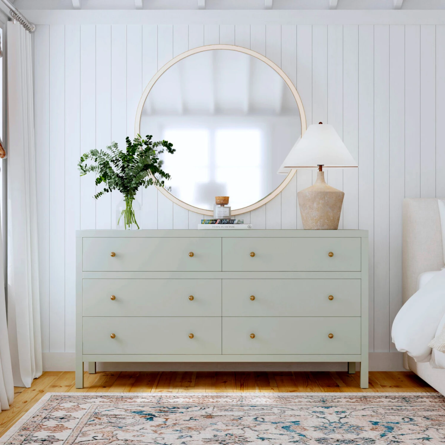 Nora Six Drawer Dresser In Sage Green 2 Nora Six Drawer Dresser In Sage Green - Image 2