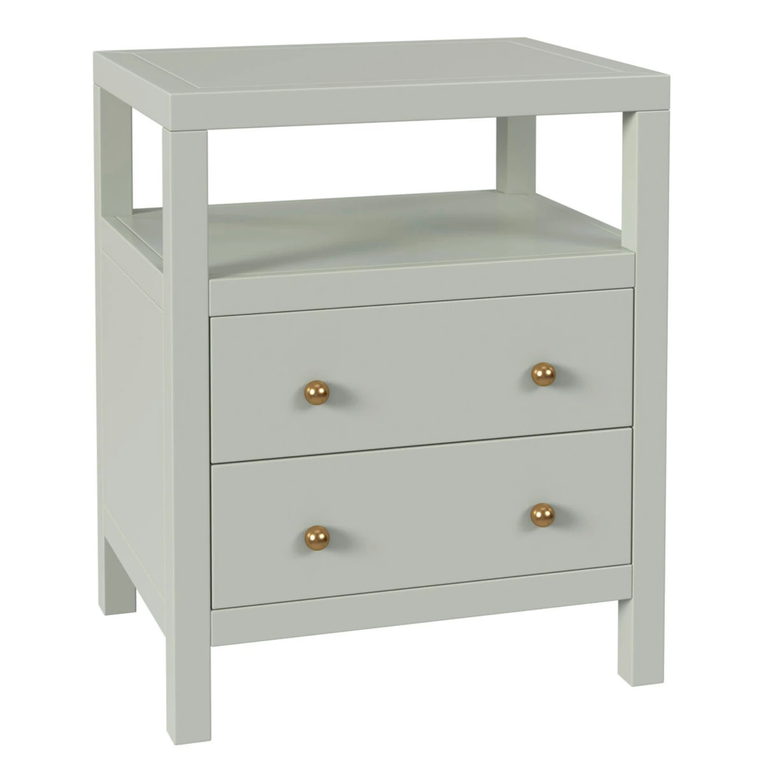 Nora Two Drawer Nightstand With Open Shelf 11 Nora Two Drawer Nightstand With Open Shelf - Image 11