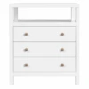 Nora Three Drawer Nightstand In White