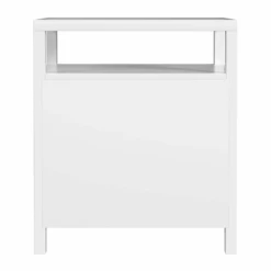 Nora Three Drawer Nightstand In White 9 Nora Three Drawer Nightstand In White -Famous Furniture Store 5941304 3