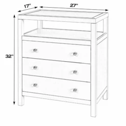 Nora Three Drawer Nightstand In White 11 Nora Three Drawer Nightstand In White -Famous Furniture Store 5941304 5